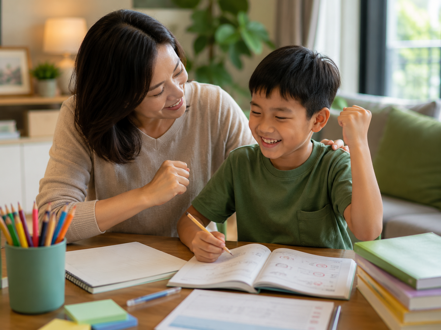 Primary tutor helping a student build learning confidence in Singapore